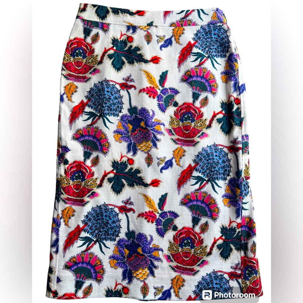 J.Crew NEW Floral Paisley Midi Skirt Size 4